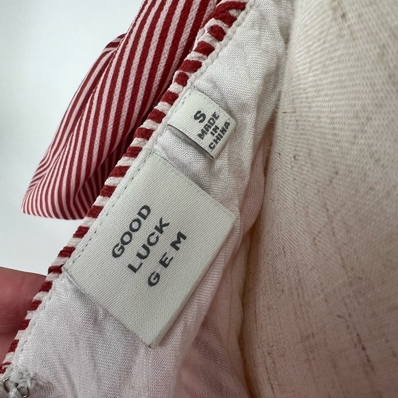 Good Luck Gem Off the Shoulder Striped Crop Top - Picture 7 of 7